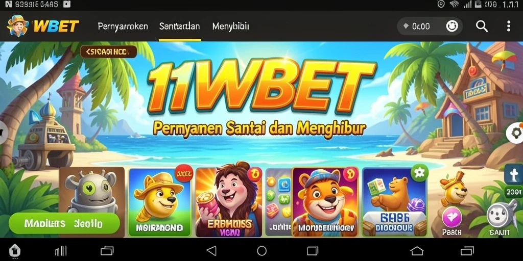 Tampilan gameplay santai dengan tantangan seru di 11WBET.
