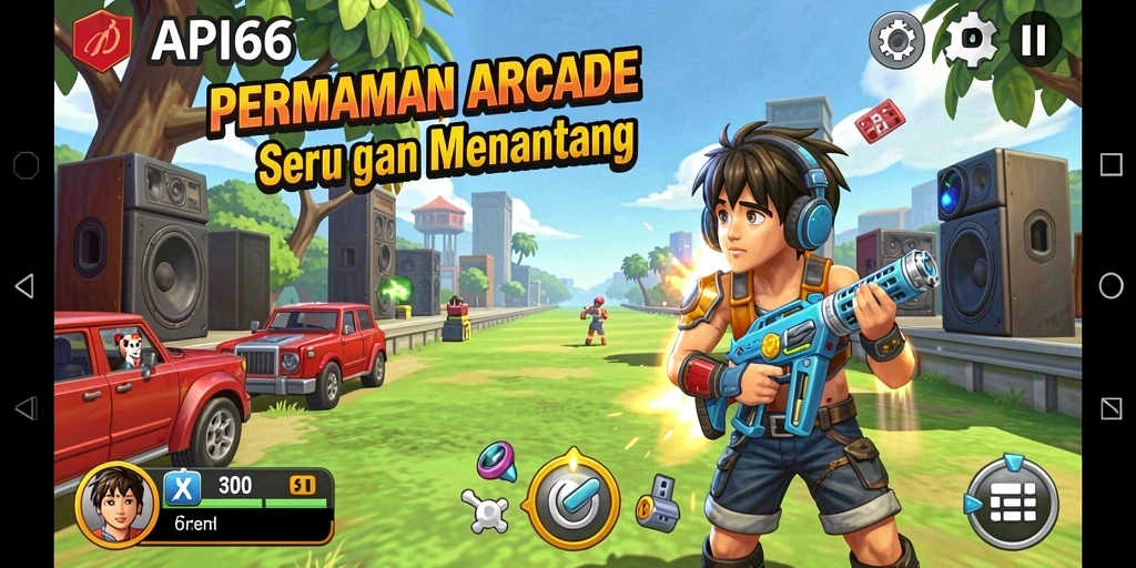 Tangkapan layar gameplay seru dalam API66 menunjukkan tantangan tingkat tinggi.