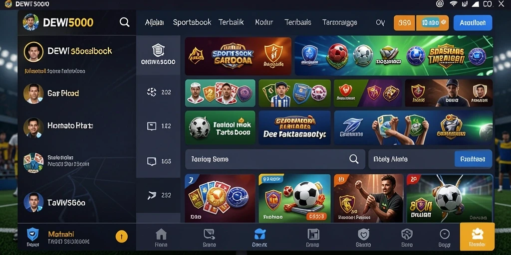 Tampilan gameplay DEWI5000 dengan berbagai pilihan taruhan menarik.