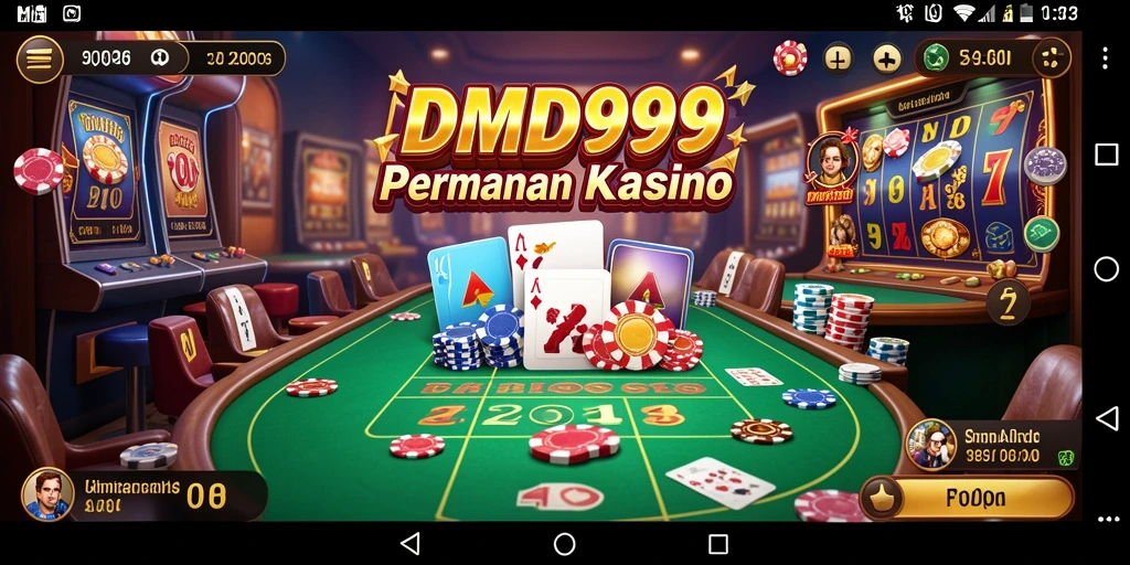 Screenshot DMD999 menampilkan gameplay kasino yang menarik dan interaktif.