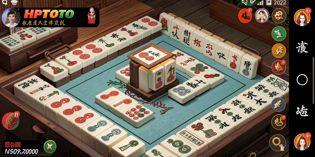 Tampilan menarik dari gameplay Mahjong di HPTOTO.