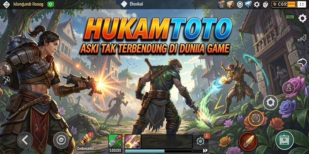 Tampilan gameplay HUKUMTOTO yang penuh aksi mendebarkan.