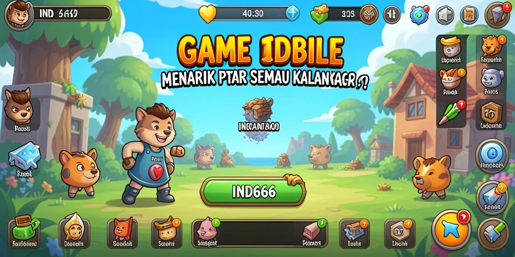 Screenshot gameplay IND666 menampilkan kemajuan dalam manajemen sumber daya.