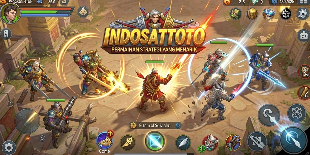 Tangkapan layar gameplay INDOSATTOTO yang menunjukkan pertempuran menegangkan.