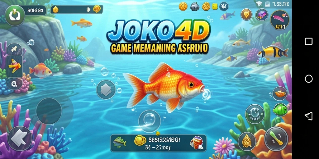 Screenshot utama JOKO4D menampilkan gameplay memancing yang menarik.