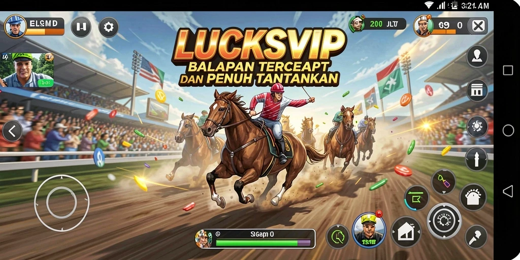 Gameplay seru balapan cepat di LUCKSVIP.