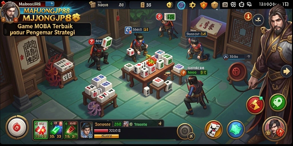 Gameplay seru dalam <strong>MAHJONGJP88</strong> dengan pertempuran karakter yang strategis.