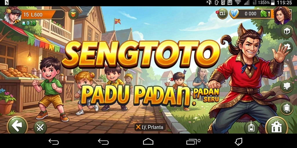 Tampilan gameplay seru di SENGTOTO dengan kombinasi simbol warna-warni.