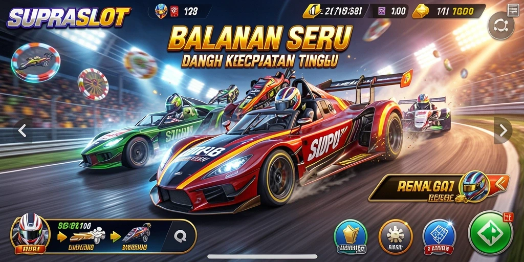 Tampilan gameplay seru dan mendebarkan dari SUPRASLOT.