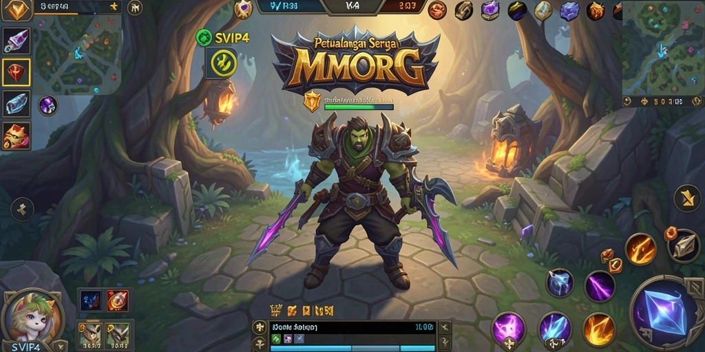 Screenshot utama SVIP4 menampilkan aksi seru dalam dunia MMORPG.