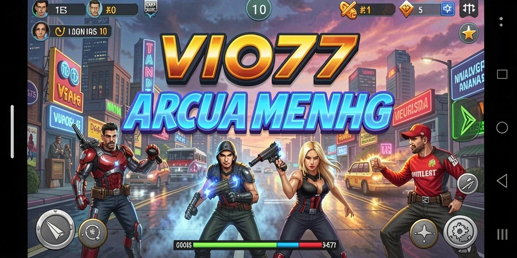 Tampilan gameplay seru dan menantang dari VIO77 dalam mode Arcade.