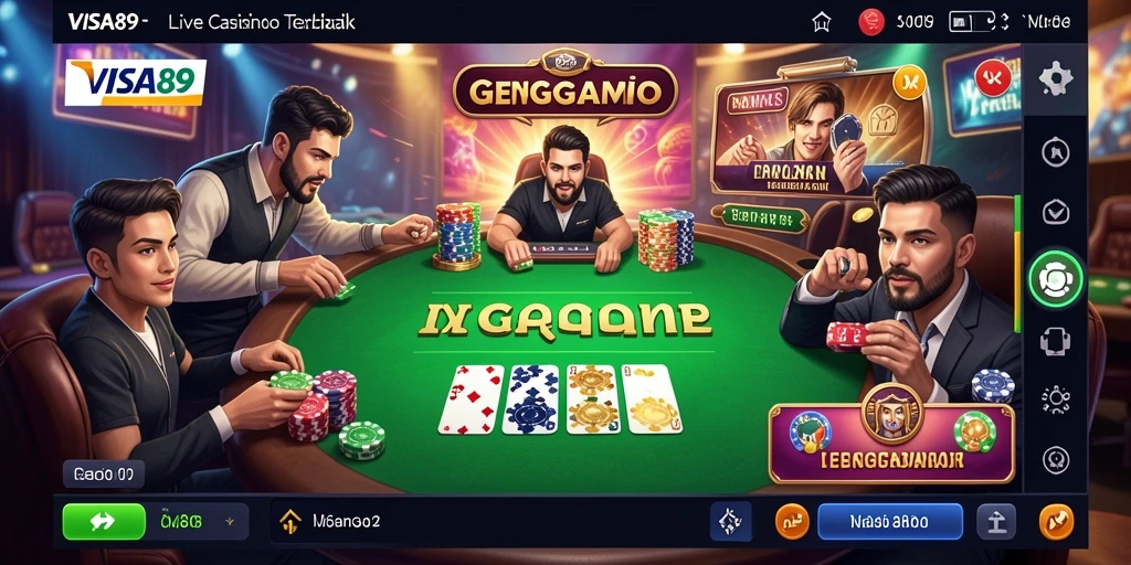 Tampilan gameplay seru dan interaktif dari aplikasi Live Casino VISA89.